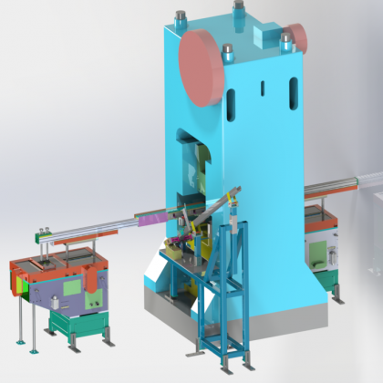 轴承锻件加工上下料机械手，高速冲床自动化生产线