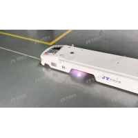 二维码+色带导引牵引AGV