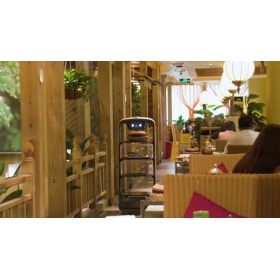 重庆 四川 贵州无轨传菜机器人 智能无轨餐车 无轨传菜车