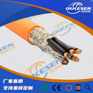 PUR伺服动力电缆4G50,柔性耐磨电缆4G25+2X1.5